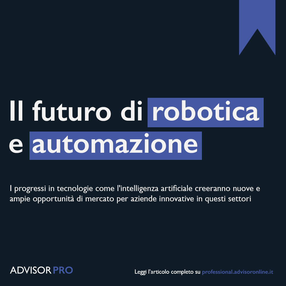 I progressi in tecnologie come l'intelligenza artificiale creeranno nuove e ampie opportunità di mercato per aziende innovative in questi settori.

Leggi l'articolo completo👉ow.ly/q7Z150Uu7S4