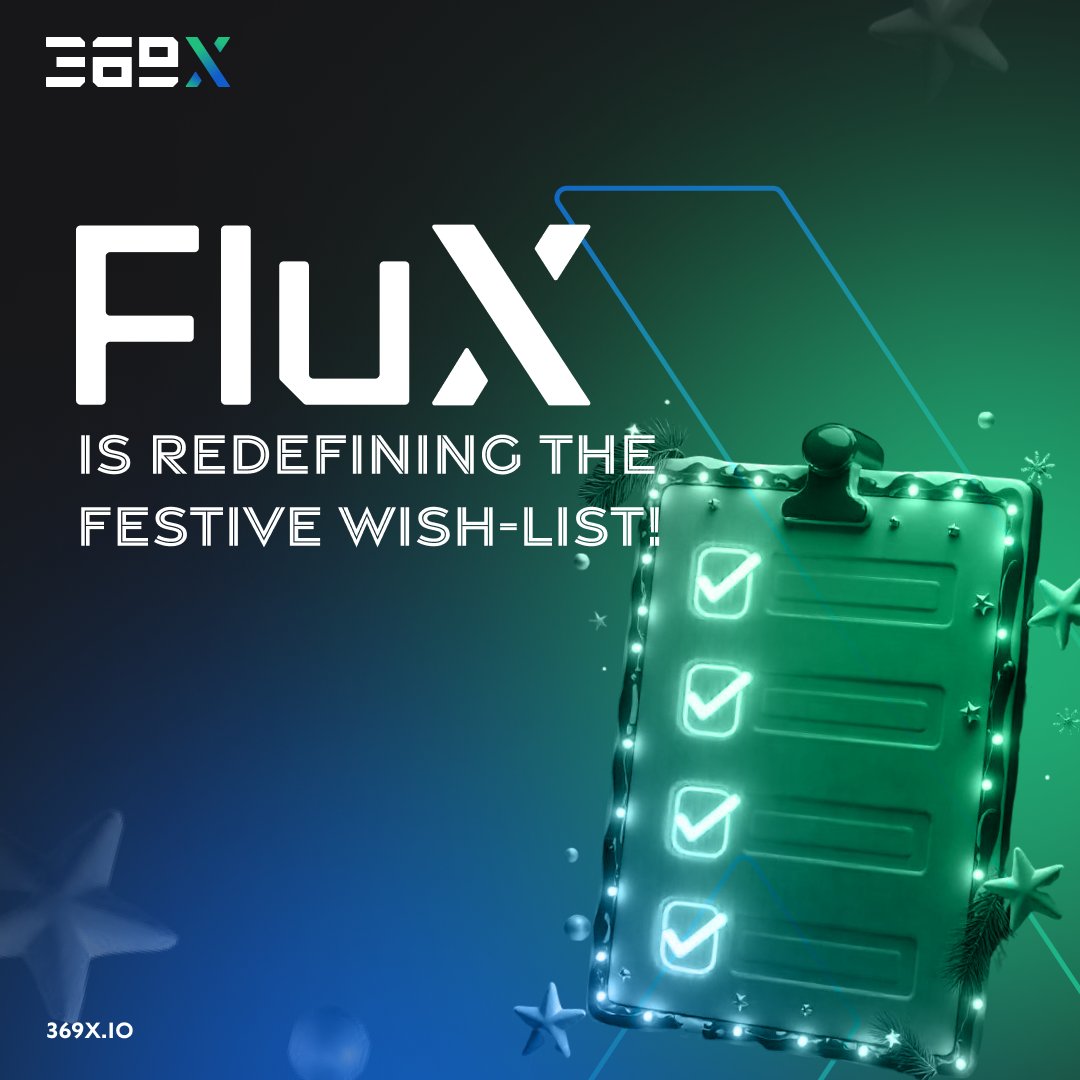 369X_io's tweet photo. The holidays are almost here! 
✨ Is your wish-list ready?
🎁 Unlock the future with Flux, the must-have platform for decentralisation and innovation.
Let this festive season be powered by limitless possibilities. 🚀

#Flux #BlockchainFuture #HolidaySeason #WishlistDoneRight https://t.co/BfoAr0rZvJ