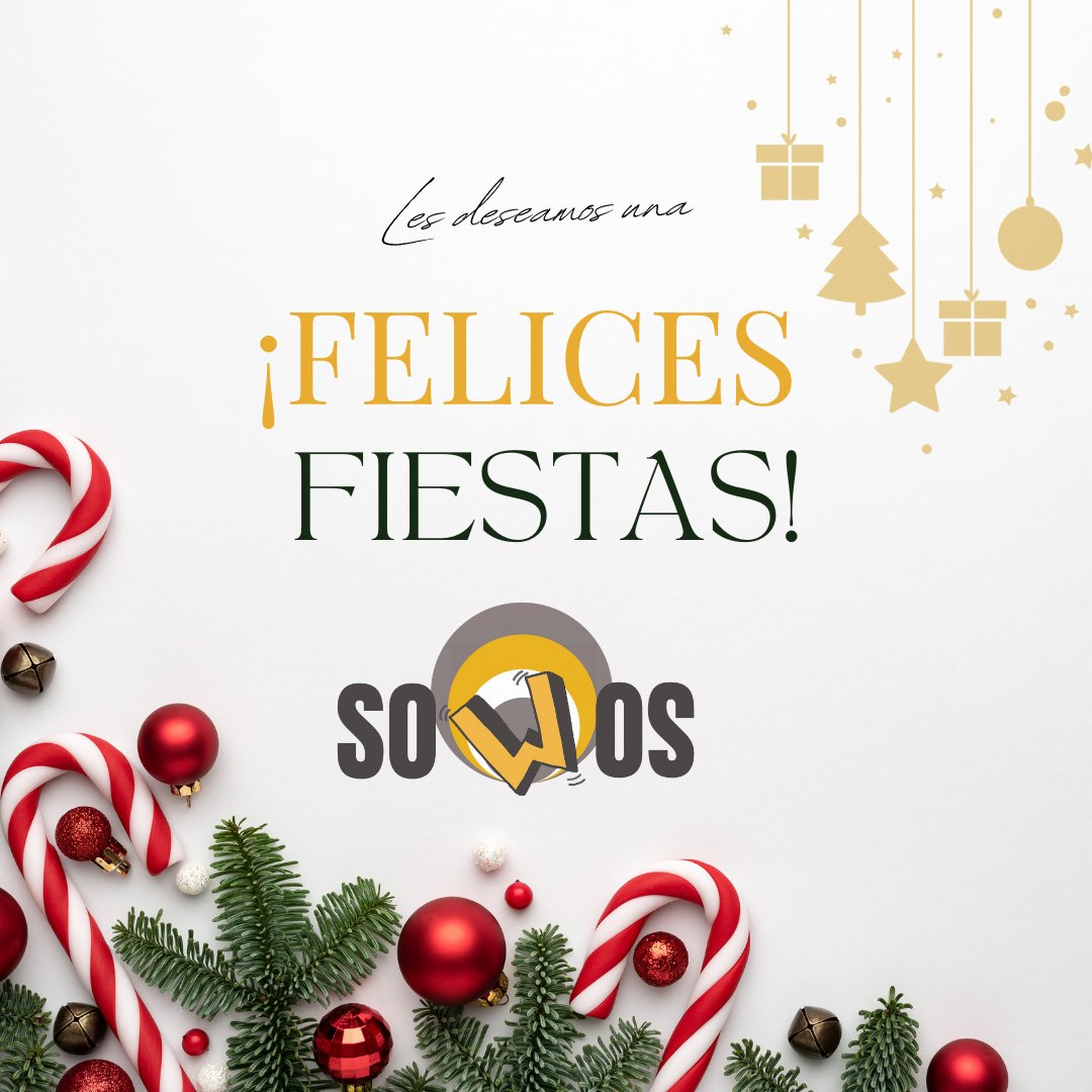 sowos_es's tweet photo. Desde Sowos os deseamos FELICES FIESTAS Y PRÓPERO AÑO NUEVO !!! https://t.co/30Rtyva87t