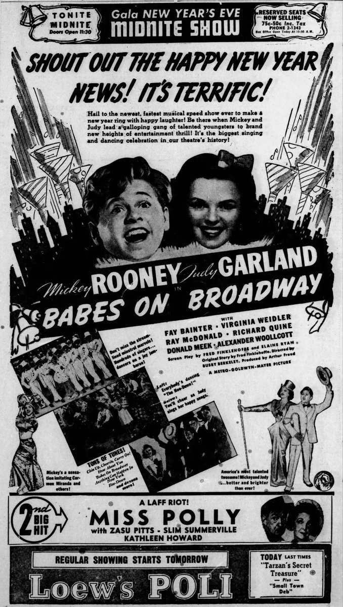 Midnight sneak preview to ring in 1942! <a href="/tcm/">TCM</a>