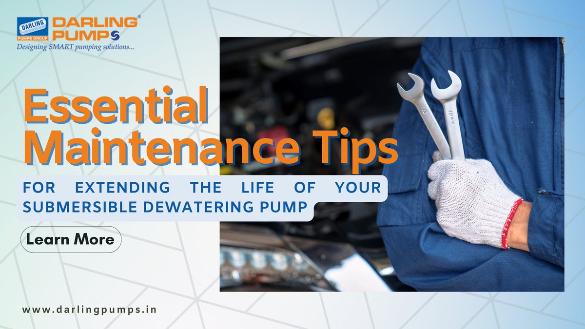 Darling_Pumps's tweet image. 🌊 Keep your submersible pump performing at its best! 🌟 Discover expert maintenance tips to extend its life and ensure smooth operation. 💧 Read our latest blog now! 👇

👉 darlingpumps.in/blog/essential…

#DarlingPumps #PumpMaintenance #SubmersiblePumps #WaterManagement