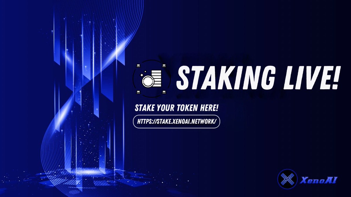 The XenoAI staking platform is now live, offering an attractive 15% Annual Percentage Yield (APY), accessible through the official link at :

stake.xenoai.network

This platform provides users with a secure and transparent way to earn passive income by staking their assets,