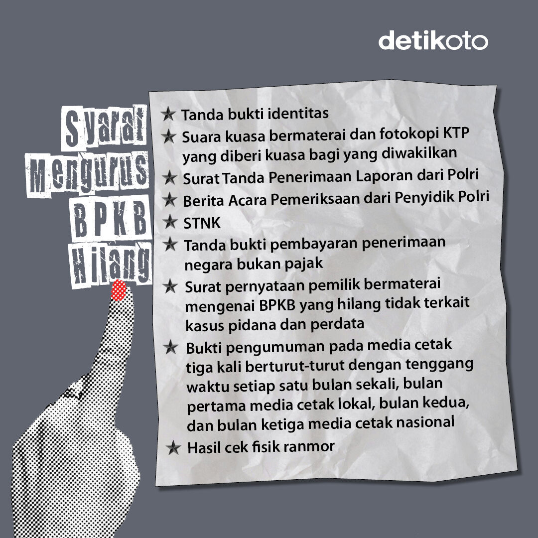 detikoto's tweet photo. Jangan panik dulu kalau BPKB hilang atau rusak, bisa diganti kok!πβ£
β£
Tapi ingat harus memenuhi beberapa persyaratan ini ya, detikers!β£
β£
#detikoto #BPKB #BPKBRusak #BPKBHilang https://t.co/0WefQuLhmy