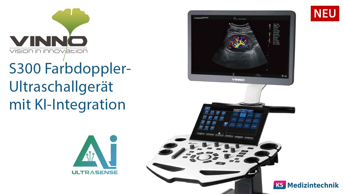 KSMedTechnik's tweet photo. 💫 Neuheit: Das #Vinno S300 ist ein #Farbdoppler #Ultraschallgerät mit KI-Integration für modernste Diagnostik in 3D/4D. 

Ergonomisches Design, flexible Verstellbarkeit, intelligente Workflows und bis zu 6h Akkulaufzeit.

💡 Mehr Infos im KS-Onlineshop:
https://t.co/4hIfVntbuC https://t.co/kf5mpgqhUx