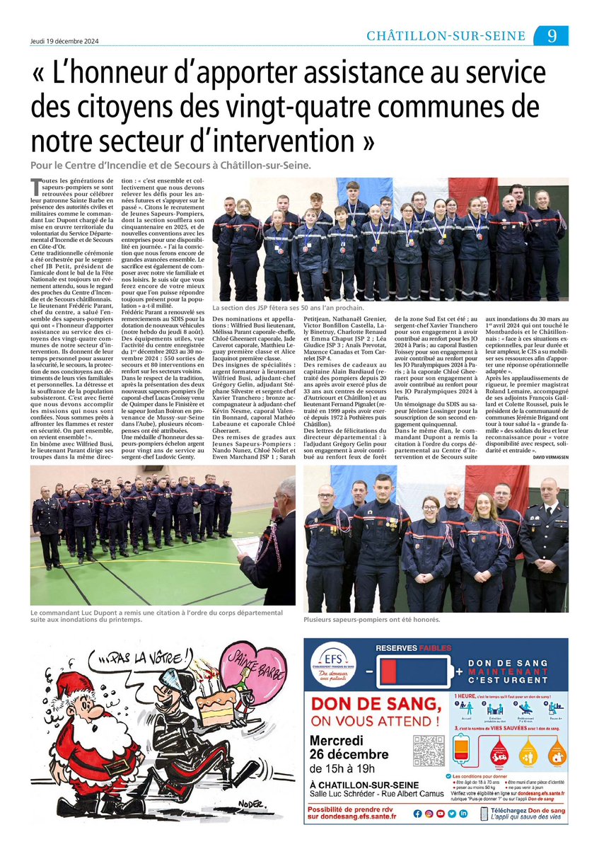 Sainte Barbe  
Dessin dans le Chatillonnais 
#saintebarbe #pompier 
.<a href="/EBrocardi/">Porte-parole des sapeurs-pompiers de France</a>