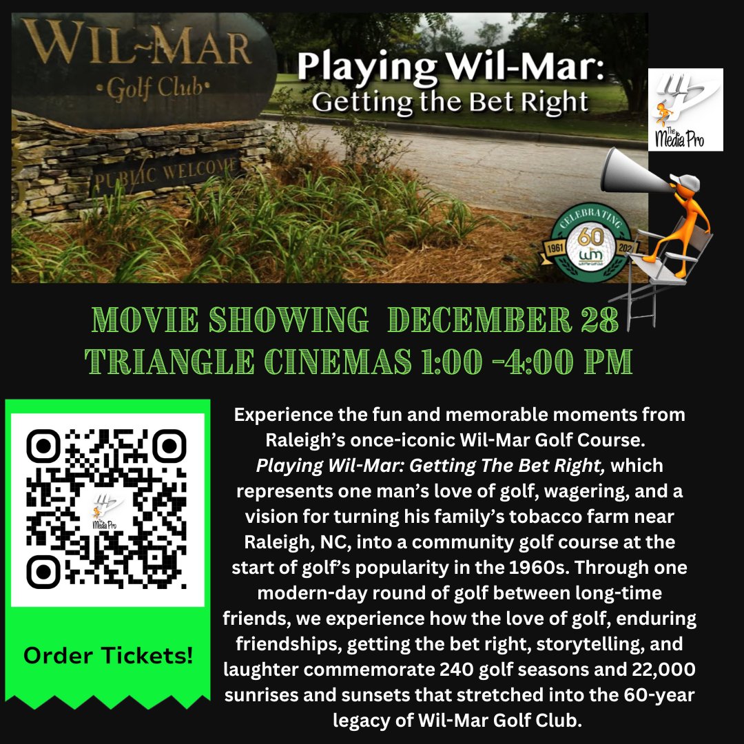 IAmTheMediaPro's tweet photo. Check out "Raleigh Premiere of Playing Wil-Mar: Getting the Bet Right" https://t.co/W8tcz9UiFO @eventbritehelp https://t.co/D5HC1u0Y5s