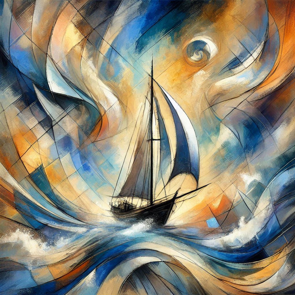 zerosequenceNFT's tweet photo. Where the Line Between Reality and Art Blurs - Sailboats in Lyrical Abstraction. #ArtisticHorizon #SailBoatAbstract #LyricalAbstractionStyle #ArtGallery #CreativeWaves https://t.co/nUVfKvpqA5