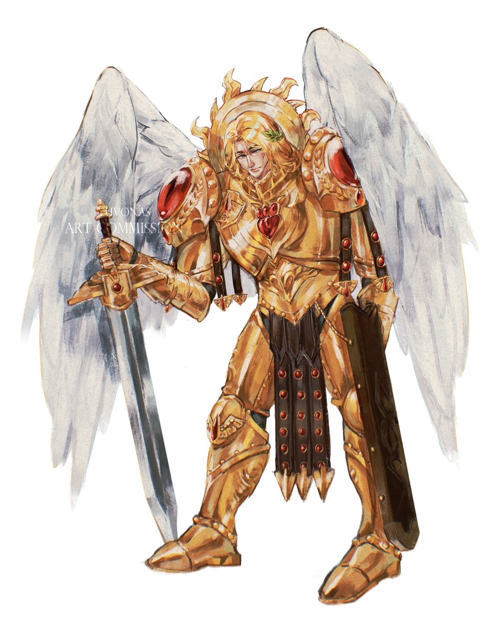 Yuvonas's tweet photo. Sanguinius commission 
#warhammer40k #sanguinius https://t.co/VEBMvDWnbB