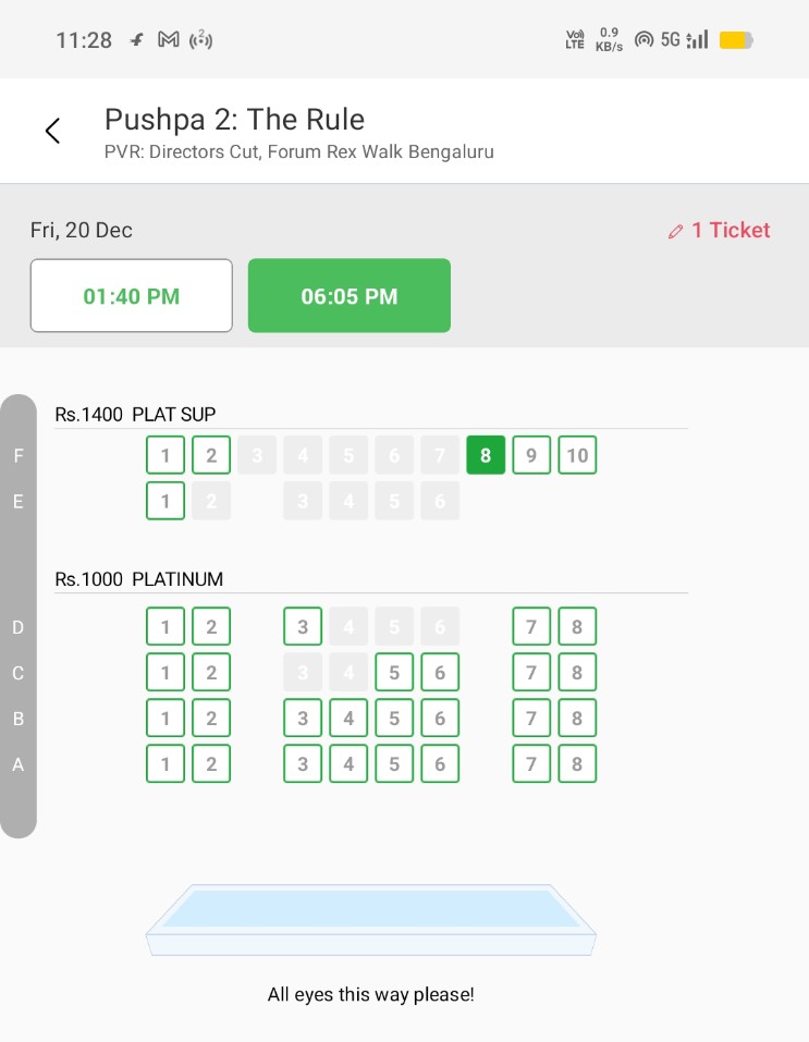 MR_PB23's tweet photo. @allubabloo18 Pushpa 2 prices on day 16 🙄🙄 https://t.co/ro2shfEx0T