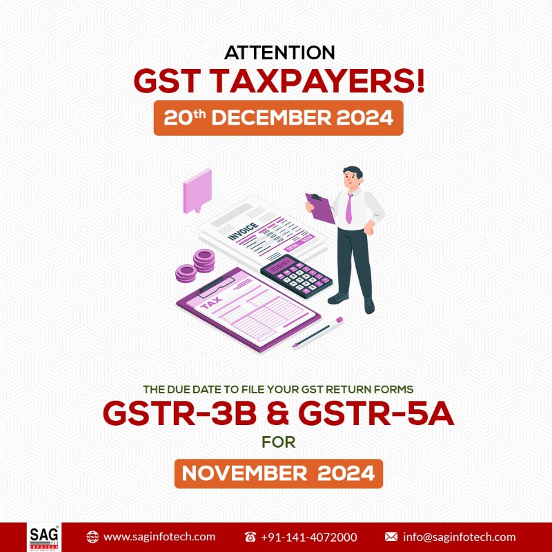 gsthelpline's tweet photo. Today is the Due date to file your GSTR-3B & GSTR-5A Return forms for November 2024.
#GSTReturnFiling #duedatetoday #duedatemonth #gstr3b #GSTR5A