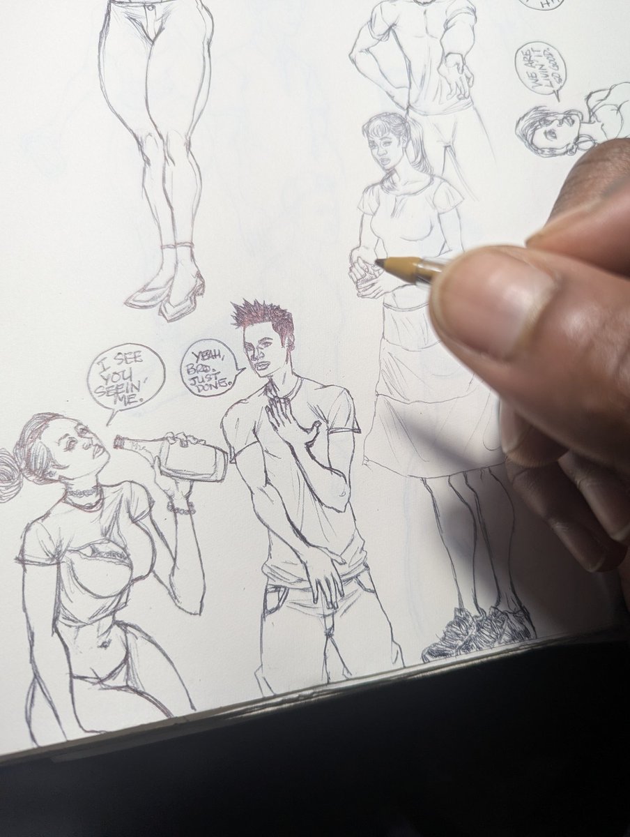 StarBee_comics's tweet image. Warm ups. #pensketch