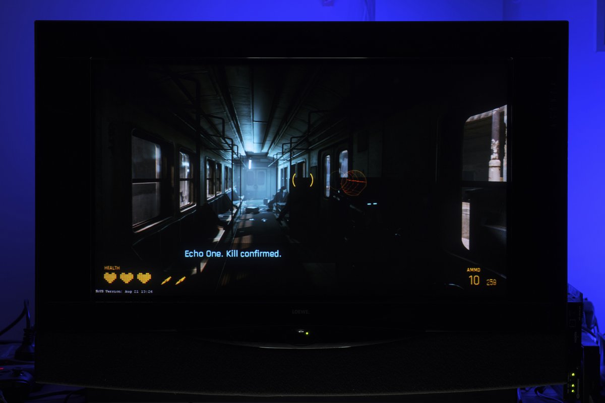 LoeweAconda_CRT's tweet photo. Half-Life Alyx on the Loewe Aconda CRT.

A little further along the campaign...

#PC #Steam #NoVR #HalflifeAlyx #loeweAconda #CRTTV #crestronHDscaler #VGA #480p https://t.co/sNR1gLlwRe