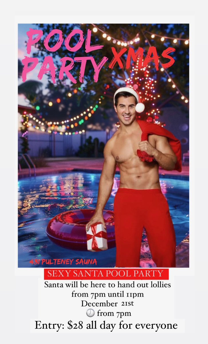 Our Santa party is on tomorrow Saturday 21 December, should be a hot and busy night! From 7pm you can tell Santa if you’ve been naughty or nice! Drinks and pizza around 9. DJ Fuzzy adding to the vibes all evening. Open all day with special pricing of $28 for everyone.