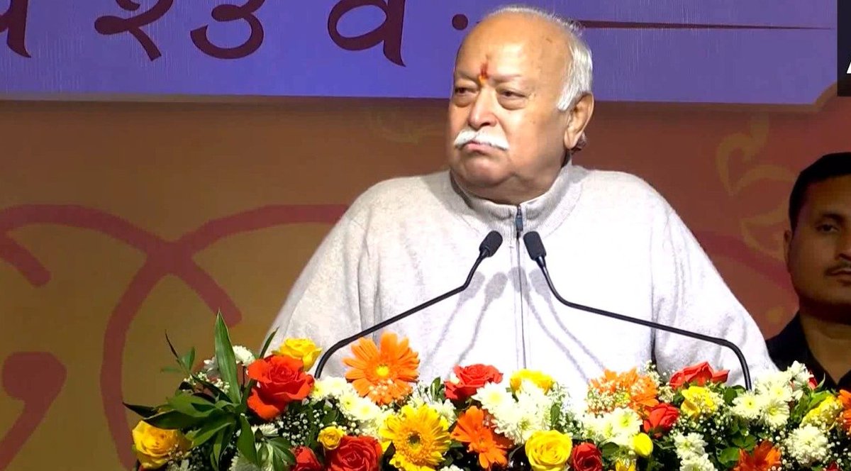 TheBharatPost_'s tweet image. RSS Chief Mohan Bhagwat speaks against reclamation of temples.  

&quot;After construction of Ram Mandir, some people think they can become leaders of Hindus by raking up similar issues in new places. This is not acceptable,” he said.

#RSS #sambhalmandir #reclaim #Temple