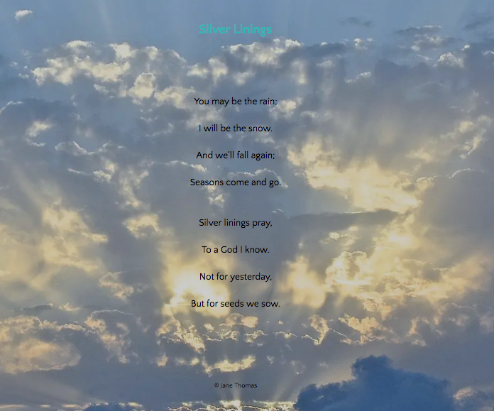 _Jane_Thomas's tweet photo. Here are some of the song lyrics for my song, 'Silver Linings'.

Check out my website for more examples of my lyrics and poems!

#Lyrics #SingerSongwriter #OriginalMusic #Folk #Pop #NeoMellow #FemaleSinger https://t.co/VGM2yoUaGk
