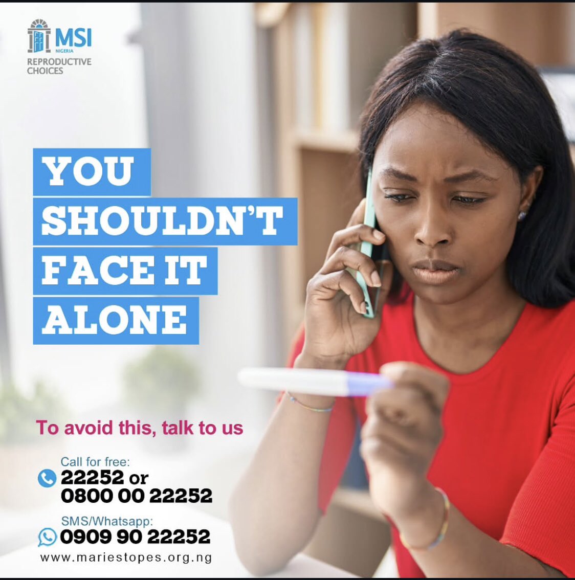BabyHondy's tweet photo. If you are looking for ways to get pregnant, or for any of your reproductive health issues, reach out to @msichoicesng for all situations.
You can talk to them, it is a safe space.
Contact for FREE on 22252 or 09099022252 to get the support you need.
#MSINIGERIA https://t.co/plhCtga5xq