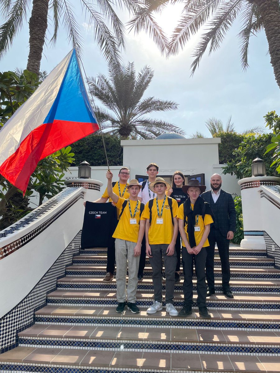 CZinAbuDhabi's tweet photo. From Dec 18-22, the UAE host the 13th #IMYB – the world’s biggest young beekeeper event, held outside Europe for the first time! 🇦🇪🐝
Thanks to 🇨🇿 visionary Jiří Píza, founder and event president, Czech team shines again and our Embassy joined them on the journey✨
 #Beekeeping https://t.co/q3h6GDKIUO