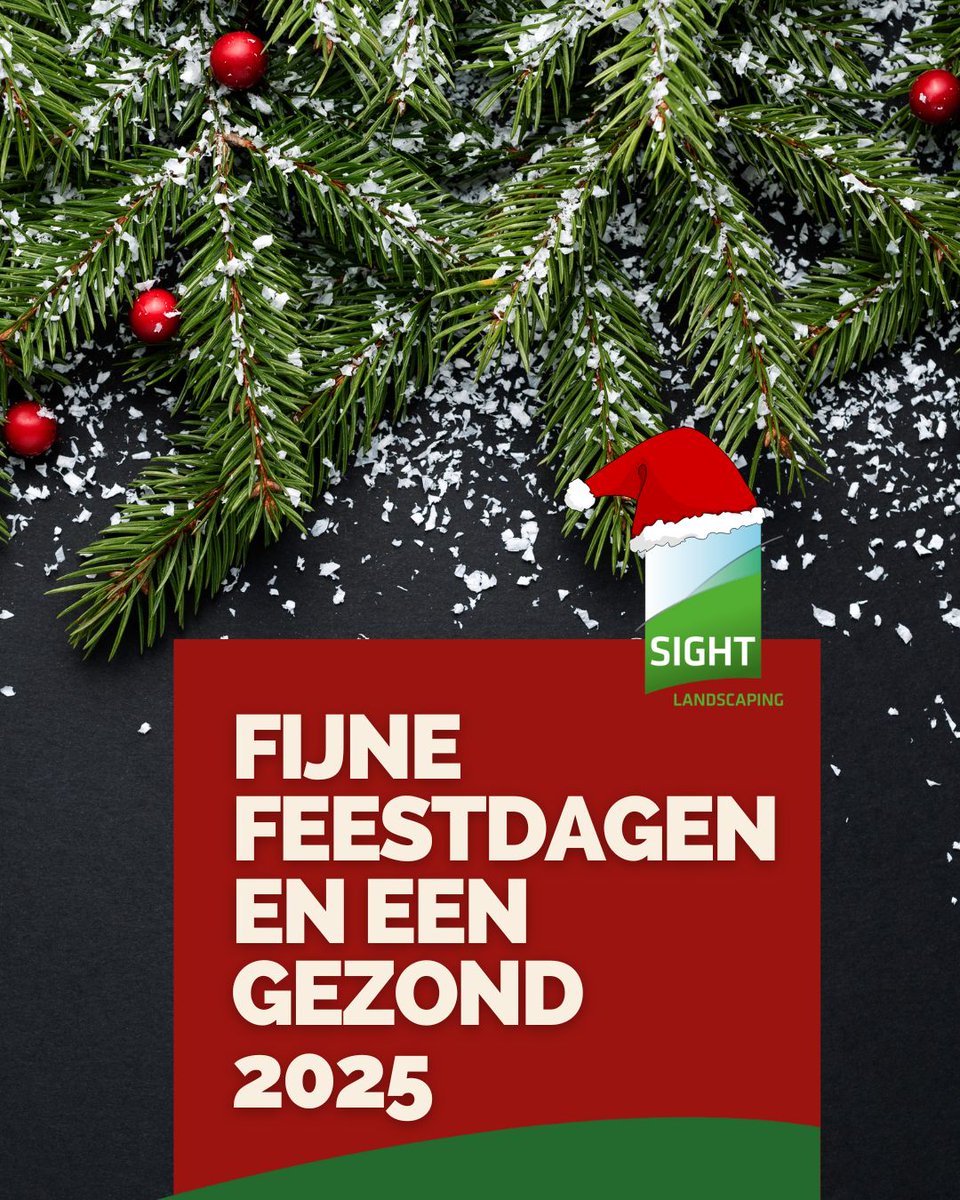SIGHT wenst iedereen hele fijne feestdagen en alvast een goede jaarwisseling. Op naar een nog groener 2025!

#feestdagen #sightlandscaping #fijnejaarwisseling #kerst #wijmakendewereldmooier