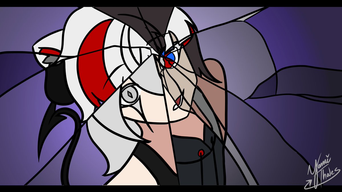 YamiThalesVT's tweet photo. "Dear Undead Alice, 'Live by feeding on me, since you can’t go out like you want to'”

Yami Thales and all of my Forms in the style of "Undead Alice" (Song by Deco*27) (REDRAW)
#VTuber #ENVTuber #YamiThales #YamiKnights #ThalesArt #NourFishke #YamiNora #YamiNour #FishkeArt https://t.co/BsuauHl7d0