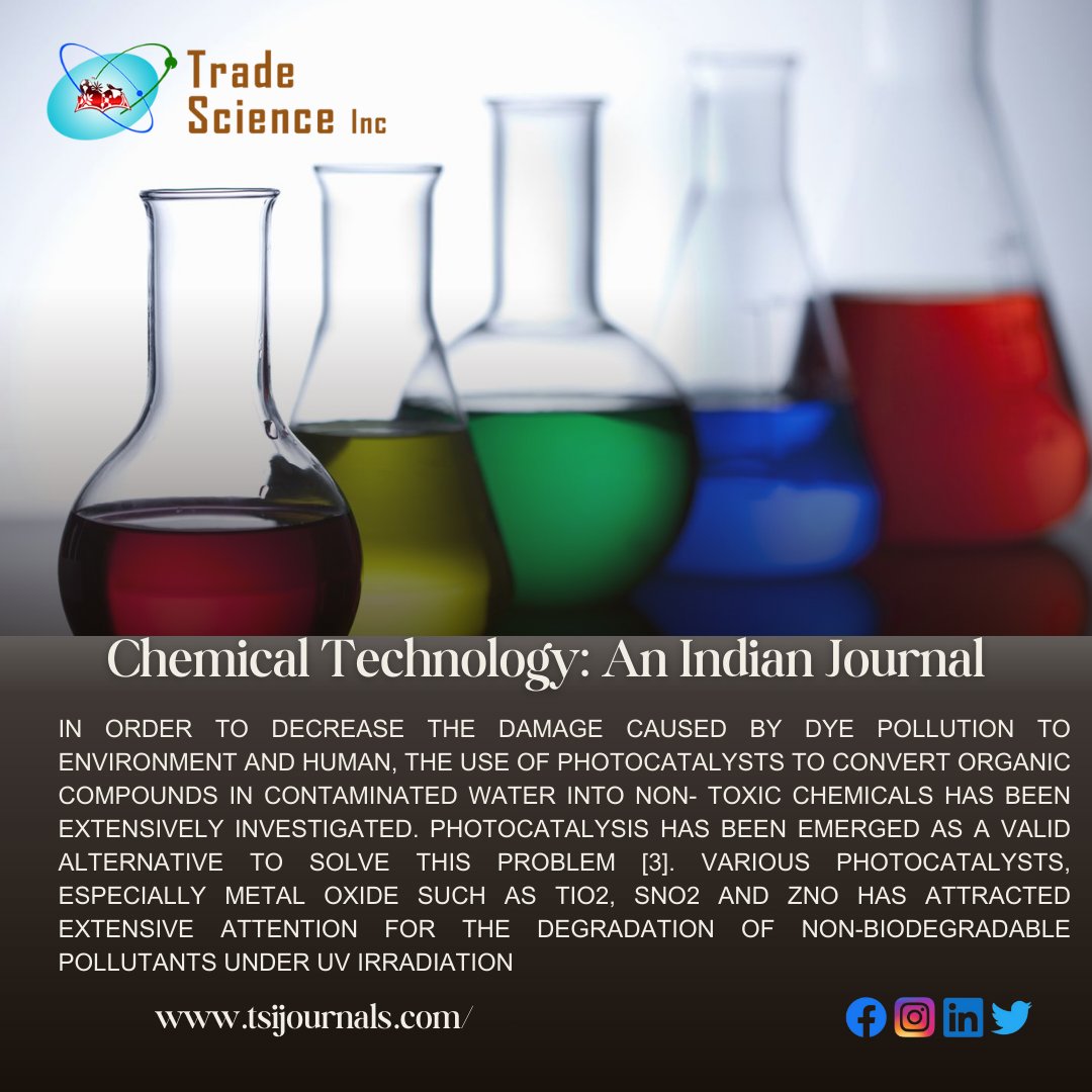 tsi_journals's tweet image. Hello everyone! 🌟📚 We cordially invite you to submit your latest research articles to be published in Chemical Technology An Indian Journal. Let&apos;s increase citations and reach a global audience! 🌍🔬 #ChemicalTechnology #ResearchArticles #GlobalMarketing #PublishWithUs #author