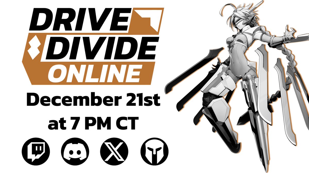 DriveDivide's tweet photo. Drive Divide Online is back for round three *tomorrow* at 7 PM Central! Join up for weekend PC BBTAG action open to all players in North America!

Bracket: https://t.co/0P1zKJFrlQ
Matcherino: https://t.co/lXWIARcKKb
Stream: https://t.co/MlcCSChCWh https://t.co/avlZbeTWu1