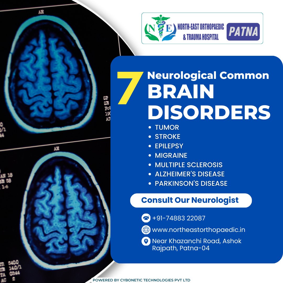 northorthopedic's tweet image. 🧠 Did You Know About These 7 Common Brain Disorders?
Your brain health matters! Recognizing the signs of these neurological conditions can lead to timely treatment and better outcomes.

☎+91-74883-22087
🌐northeastorthopaedic.in

#BrainCare #NeurologicalHealth #BrainDisorders
