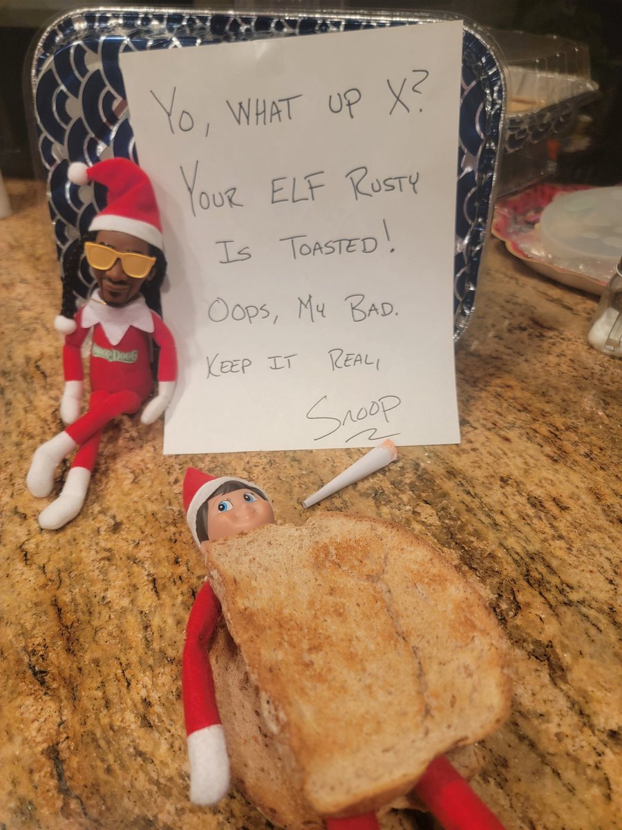DadJoyDaily's tweet photo. Our Elf on the Shelf Rusty has been a lot happier since his friend Snoop showed up 🤣

#dadlife #dadjoy #elfontheshelf @SnoopDogg https://t.co/MjZGTMYccC