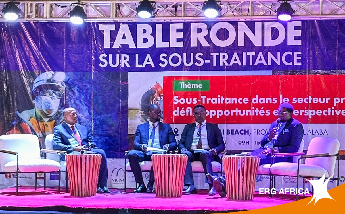 ERG_Africa (@ergafrica) on Twitter photo ERG Africa a participé à la table ronde de la FEC Lualaba sur la sous-traitance privée. <a href="/musoleth/">Musole Thierry</a> a mis en lumière le soutien d'ERG aux PME locales, favorisant inclusion économique, transfert de compétences et croissance durable.
#ERG #FEC #SousTraitance #DéveloppementDurable # ERG Africa a participé à la table ronde de la FEC Lualaba sur la sous-traitance privée. <a href="/musoleth/">Musole Thierry</a> a mis en lumière le soutien d'ERG aux PME locales, favorisant inclusion économique, transfert de compétences et croissance durable.
#ERG #FEC #SousTraitance #DéveloppementDurable #