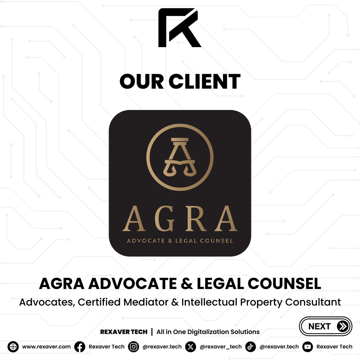rexavertech's tweet photo. One of Rexaver Tech's clients from Law Firm Business Line, AGRA Advocate &amp; Legal Counsel as Advocates, Certified Mediator &amp; Intellectual Property Consultant. 👏 https://t.co/cs2B89LpGA
