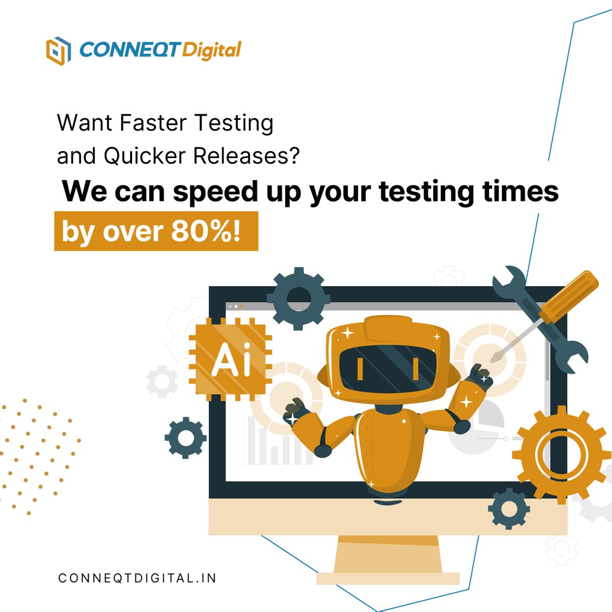 ConneqtDigital's tweet image. Optimize your development workflow with advanced solutions designed to enhance efficiency and speed. 

Deliver high-quality results faster and stay competitive in today&apos;s fast-paced environment.

Learn more @ conneqtdigital.in/digital-assura…

#DevelopmentEfficiency #TechSolutions