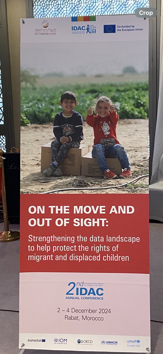 Morocco:  2nd IDAC (Global Alliance for Data on Children on the Move) International Conference  held in Rabat. More data, analysis and cooperation to make children on the move more visible for better protection and solutions.  🙏HCP and EU.
