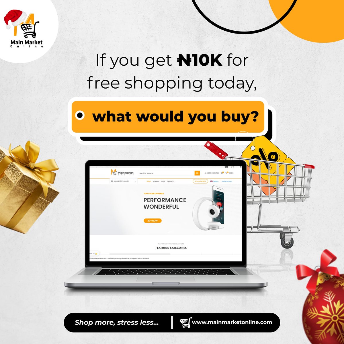 MainMarket's tweet photo. If dem dash you ₦10k for free shopping today, wetin you go use am buy?
Talk am for the comments make we know wetin dey your wishlist, your helper fit see you for the comments.
#FreeShopping
#MainMarketOnline https://t.co/DkjCWWK6aY