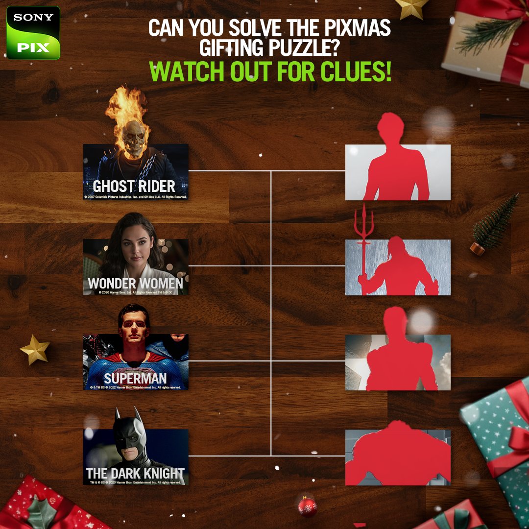 SonyPIX's tweet photo. #PIXmas Secret Santa is here, and itโs time to put on your detective hat! Whoโs gifting who? Letโs help them find out ๐ต
#SonyPIX #StayAmazed #NewContest #SecretSanta https://t.co/ARk46kgAP7