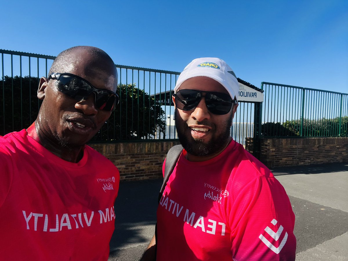 MQWAMBII's tweet photo. Another great Summer with a V run this morning with Team Vitality Running Club! Youโre invited to join us Meet @ Sea Point Discovery Store at 7:30 for a 5/10km walk or run followed by refreshments and FREE socks! Everyone is welcome, so come๐ #summerofmovement
#teamvitality https://t.co/b3eoSsuGG1