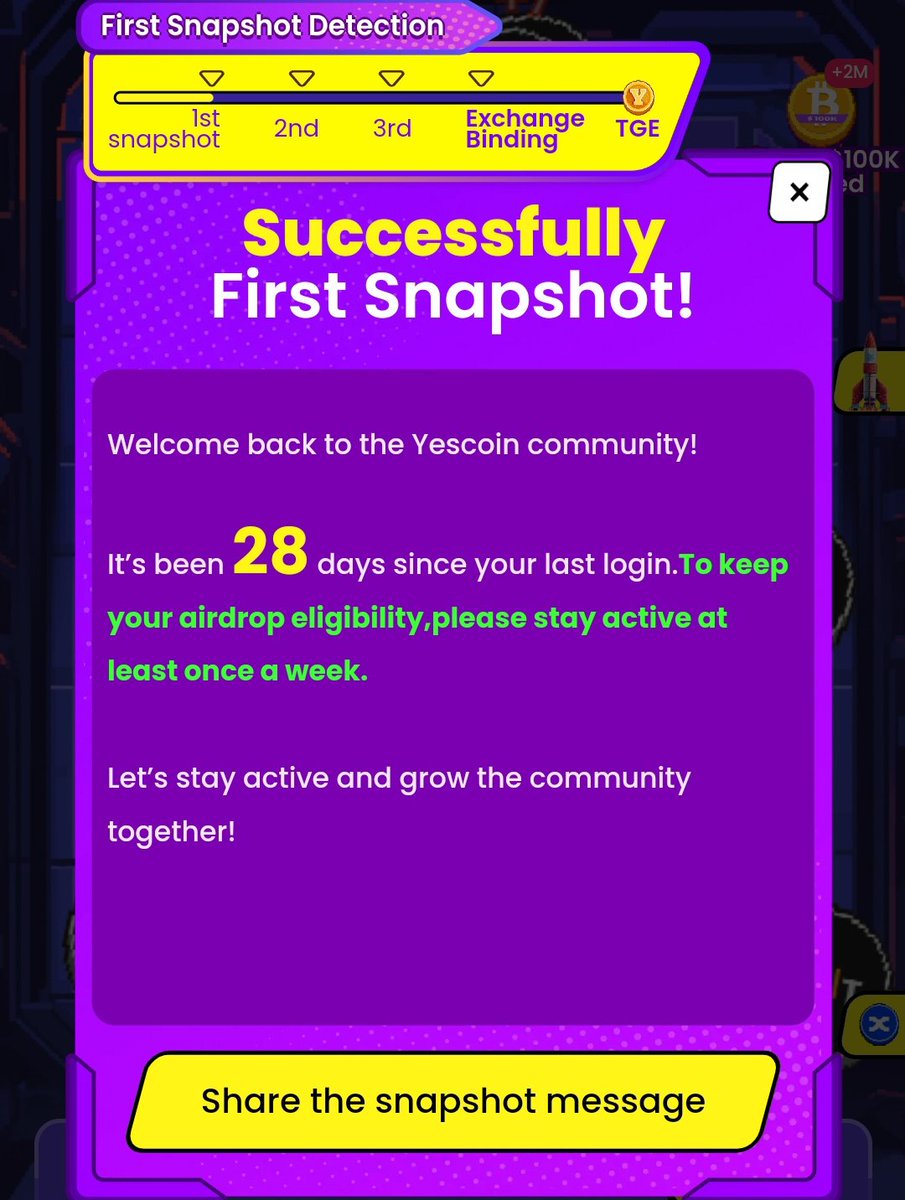 Technicalcammy's tweet photo. #yeshcoin 1st #SNAPSHOT complete... Are you eligible... ....#yeshcpin https://t.co/jv0vPrcLKi