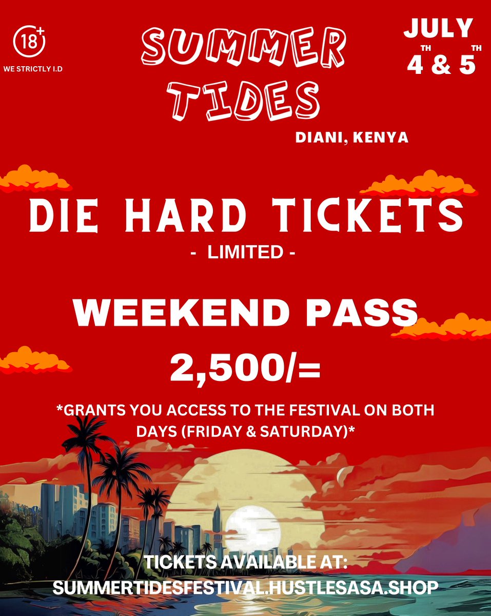 DIE HARD TICKETS AVAILABLE NOW (LIMITED) THROUGH THE LINK ON OUR BIO OR VISIT summertidesfestival.hustlesasa.shop
#Summertidesfest  #Summertidesfestival  #Summertides2k25  #beachplease🏖