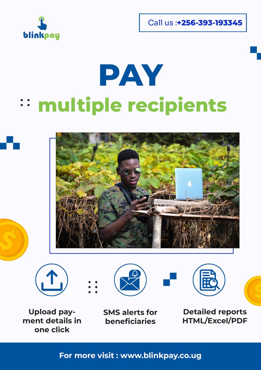 blinkpay1's tweet image. Disburse payments to multiple recipients directly to their mobile money accounts. #cashless #payments #letsgocashless