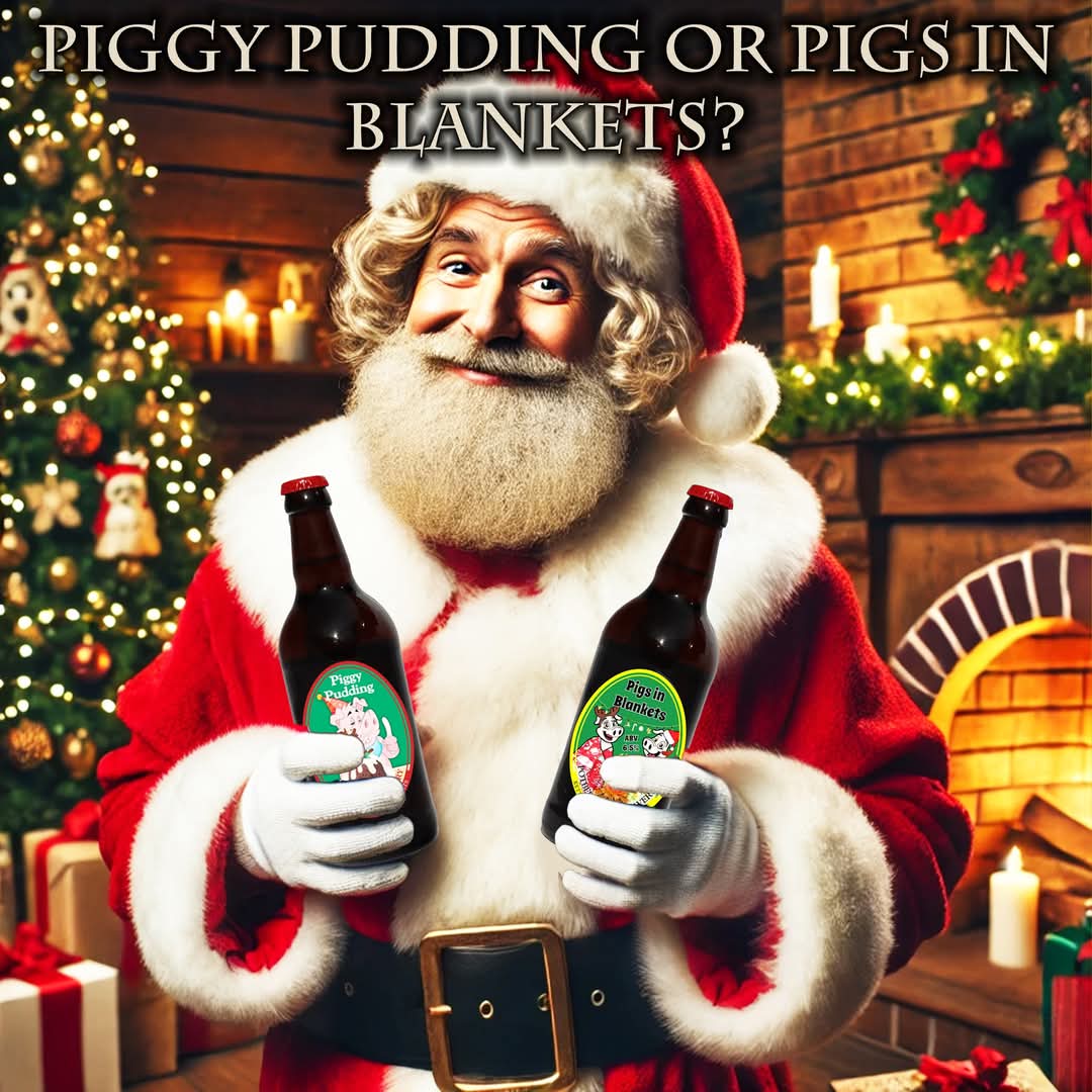 Piggy Pudding or Pigs in Blankets?  Which Christmas Beer are you going to be drinking first on Christmas day?

#santa #beer #BeerLovers #Christmas #piggy #pudding #pigsinblankets