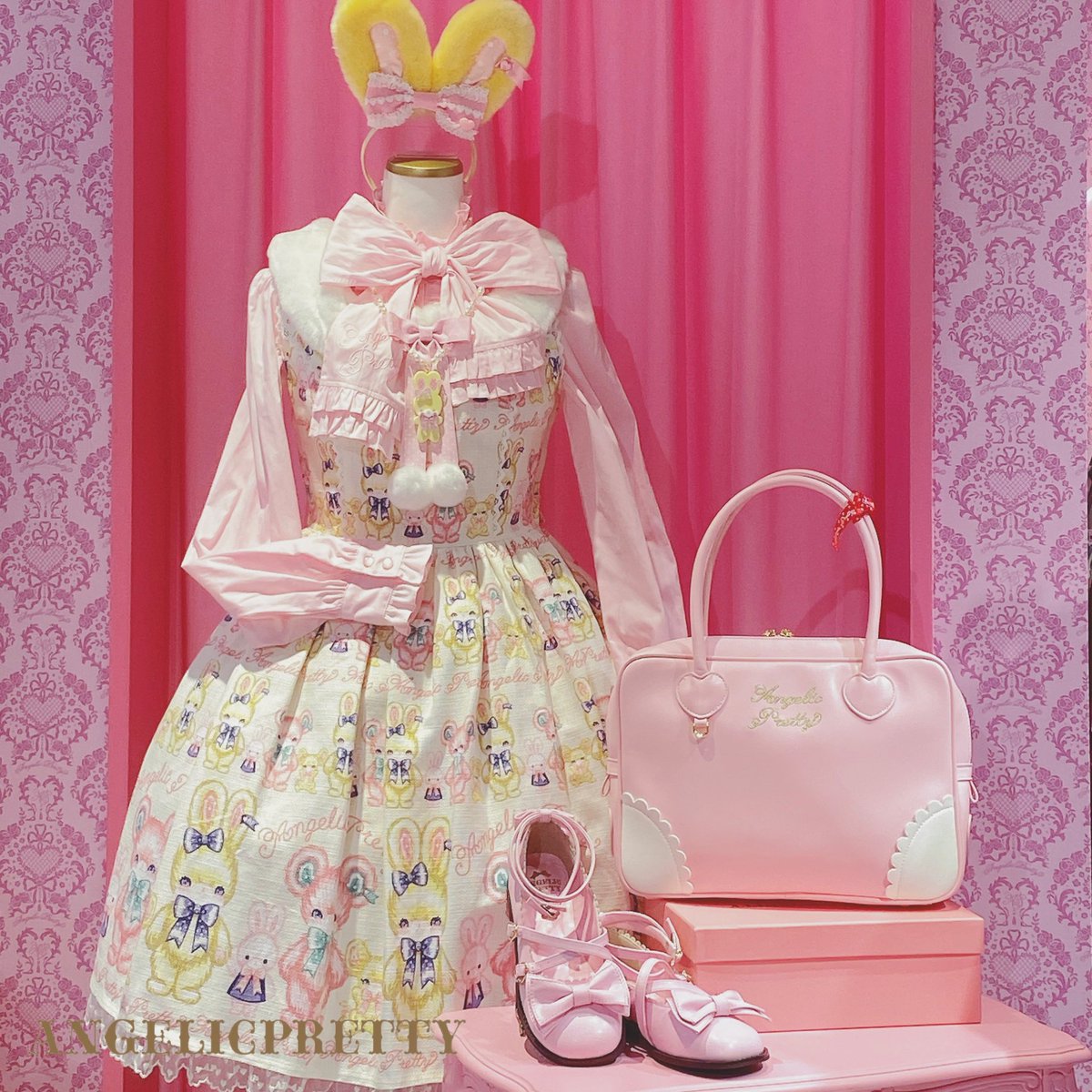 angelic pretty もこもこTOYS ジャンパースカートアイボリー