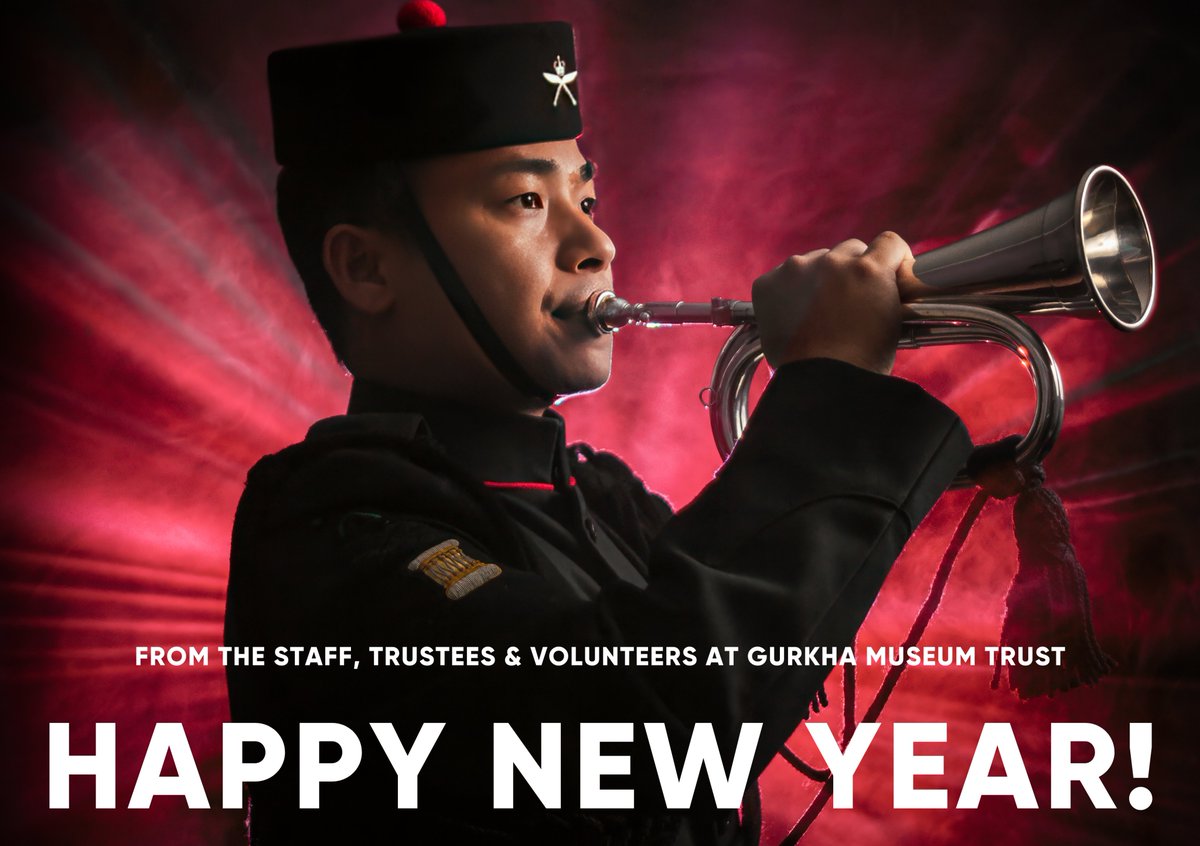 GurkhaMuseum's tweet photo. नयाँ वर्षको ���ुभकामना! Happy New Year!
 From everyone here at the Gurkha Museum, we wish you a happy and prosperous 2025! We are so grateful for all the support this and we look forward to seeing you all in 2025. https://t.co/9qUS4yMJVw
