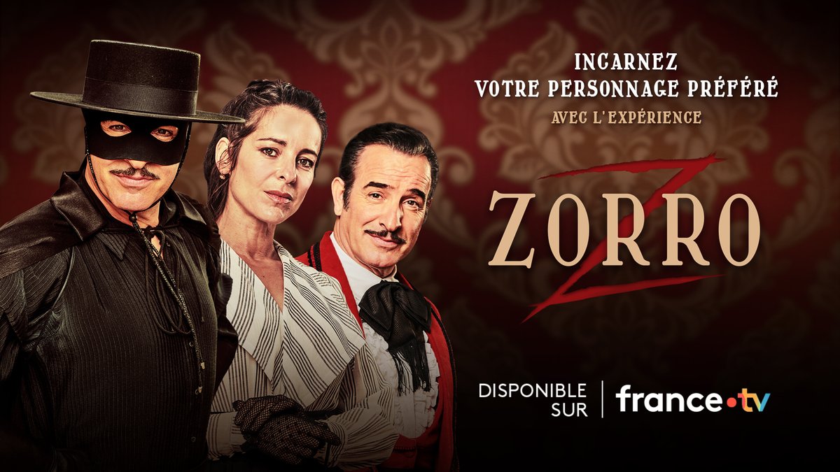 Qui se cache derrière le masque de #Zorro ? Pourquoi pas vous !

Rendez-vous sur incarnez-zorro.france.tv pour vivre l'expérience inédite et incarner votre personnage préféré de la série événement.

"Zorro" est disponible en avant-première sur france.tv.