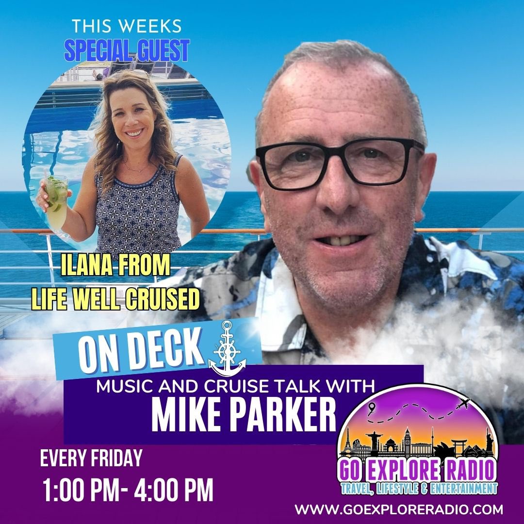 Join Mike Parker with specials guest <a href="/LifeWellCruised/">LifeWellCruised</a> today on Go Explore Radio 
🔗goexploreradio.com
🔊 ‘Alexa launch Go Explore Radio’

#cruise #travelradioshow #travelpodcast #cruiseship #GoExploreRadio #onlineradio #radio