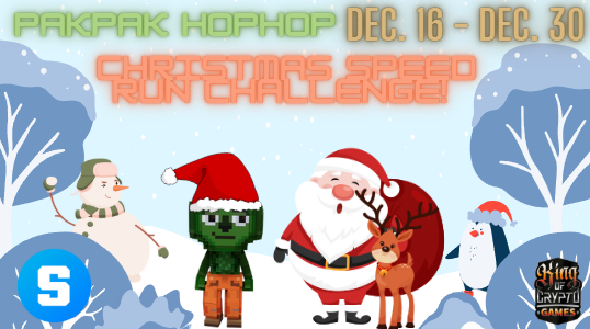 Batmaaaan's tweet photo. ๐ PakPak HopHop Christmas Speed Run Challenge 2024 is LIVE! ๐โโ๏ธ๐
Get racing and submit your best times! ๐
๐ฎ Game Link: https://t.co/ISVDqJnlla
๐ Rules & Info: https://t.co/jOr5gSNlqm
๐ฌ Join the Discord: https://t.co/9mtET26kGu
Letโs RUN, Sandfam! ๐ฅ
#PakPakHopHop #SpeedRunChallenge #KOCGames #Sandfam