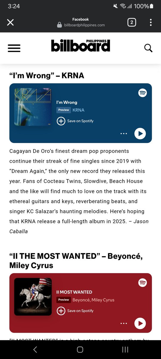 PandaHatEP's tweet photo. Eeeeyy!! My childhood friend and her band got into "The 50 Best Songs Of 2024 — Staff Picks"!! I just noticed it now! 😭😭😭 Congrats KC and KRNA! More power to you guys! 

#KRNA "read as [kireina]" https://t.co/8w4MgqLqqN