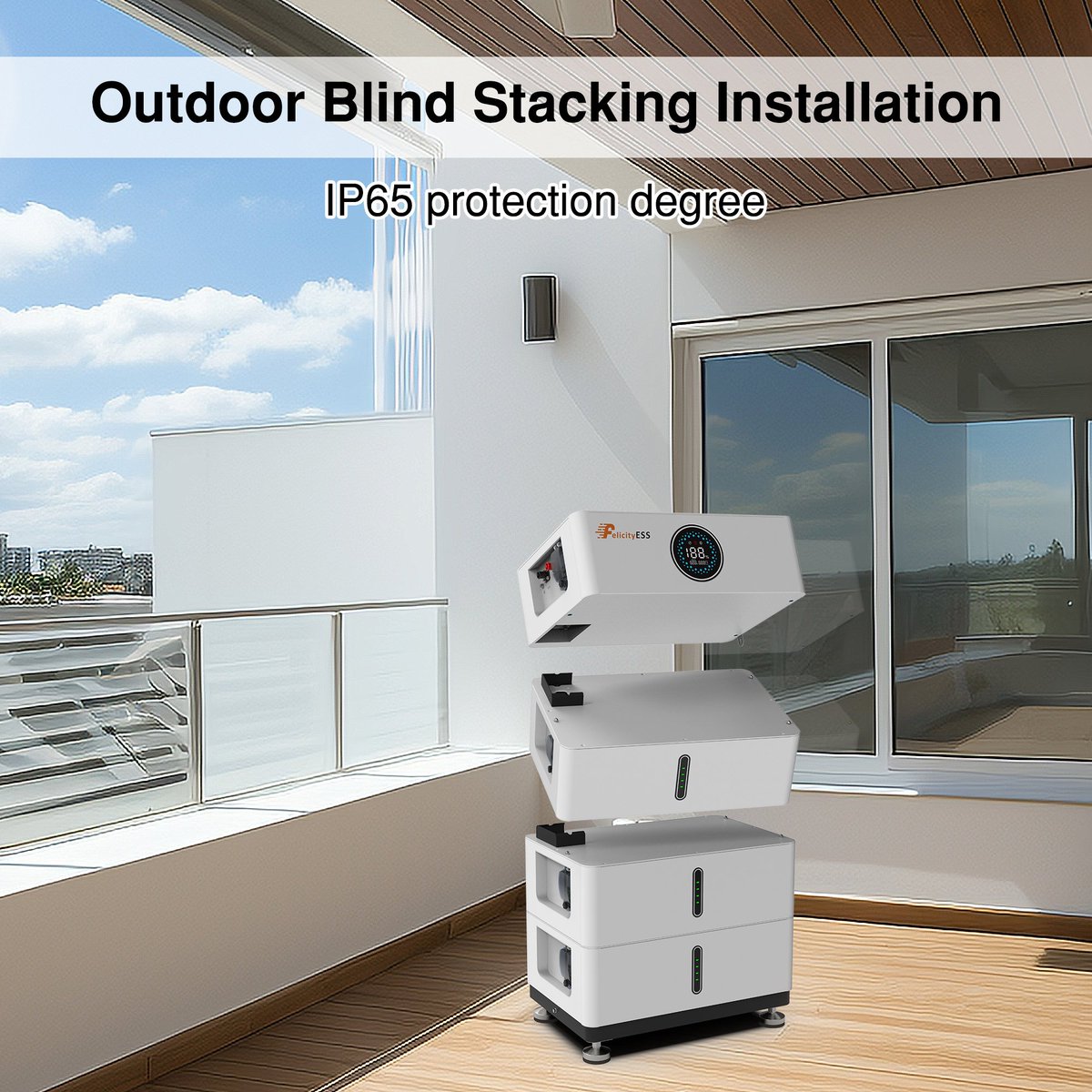 FelicityESS's tweet photo. New Product Launch! Specially designed for Balcony Energy Storage System!
LUX-X-48050LG01 LIFePO4 Battery
Outdoor Blind Stacking Installation;
IP65 Protection;
Support WiFi/Bluetooth Monitoring;
Support High Discharge Power. https://t.co/XAZP0YD7MP