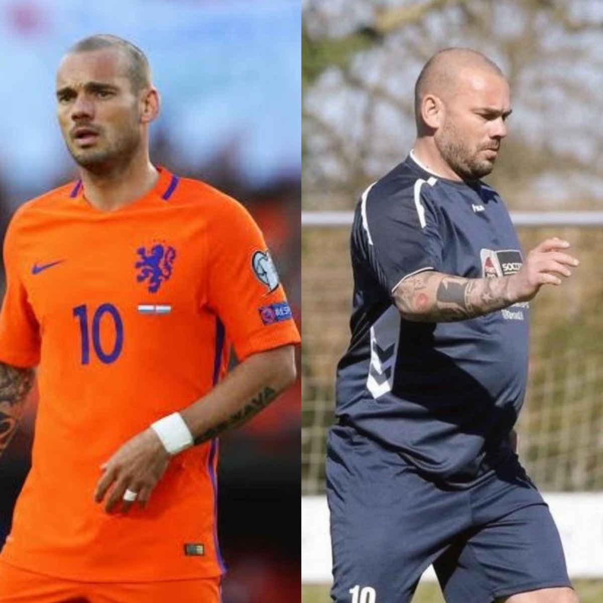 CFCDatroo's tweet photo. Ain't no way they're the same person. What do these guys take after retirement 😭😭😭 https://t.co/WrcAWdErDn