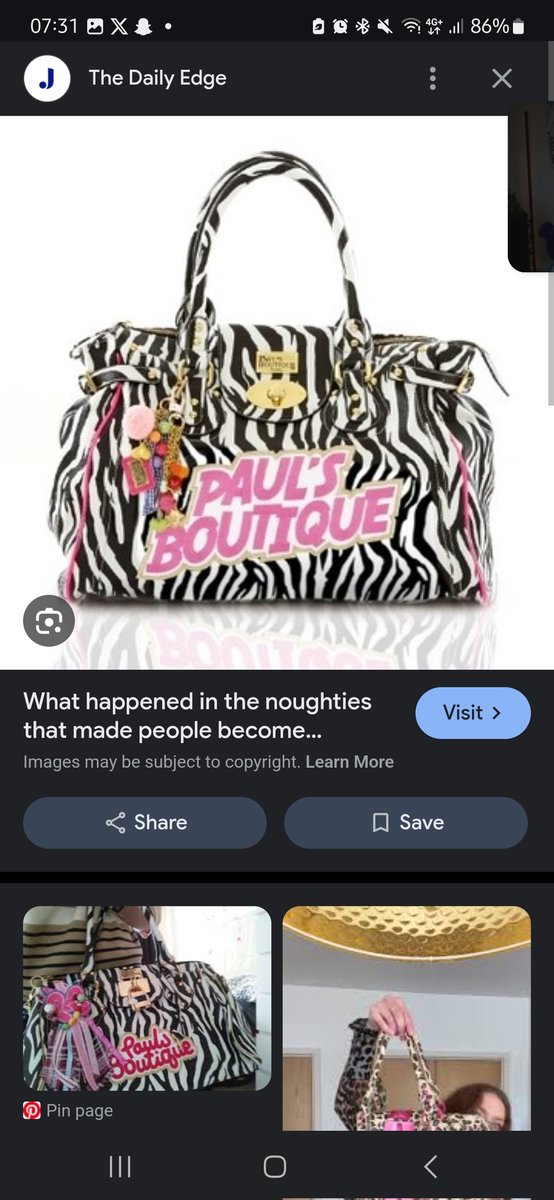 jazybearx's tweet photo. @Memeulous The Pauls Boutique bag and an honourable mention is the Juicy Couture velour tracksuit. It's doing the rounds again and it needs to BURN. https://t.co/uzuu18kJcK