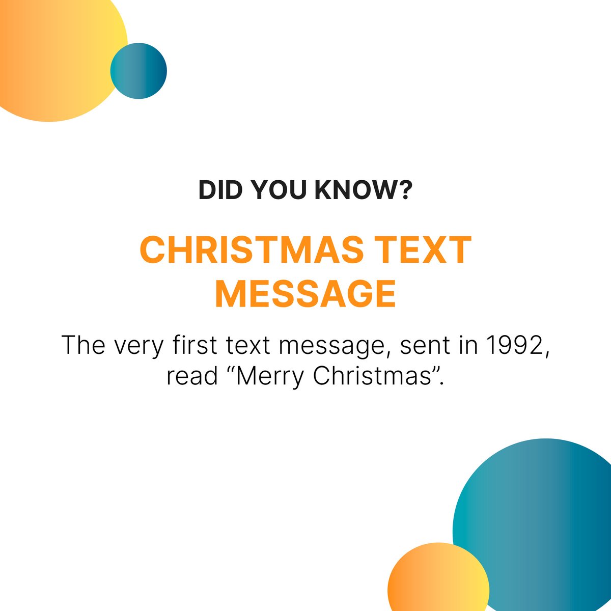 Dstny_Group's tweet image. I wonder how many times the words “Merry Christmas” has been sent since then? 🤔🎄

#Dstny #ChristmasGreetings #TextMessages