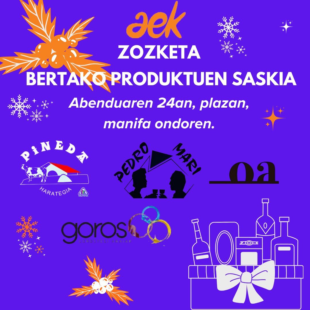 12:00etatik 14:00etara Kixkal parean, eta 18:00etatik 20:00etara plazan. Zozketa 20:00etatik aurrera, plazan.
#hernanialdeaneuskaraz #euskaltegia #hernanikoaek